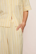 Load image into Gallery viewer, Nautico Relaxed Short Sleeve & Pant PJ Set Classic Stripe Sunbeam/Ivory