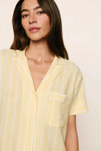 Load image into Gallery viewer, Nautico Shortie Short PJ Set Classic Stripe Sunbeam/Ivory