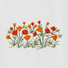 Load image into Gallery viewer, Poppies Towel - White Cotton