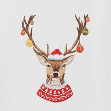 Load image into Gallery viewer, Ornament Antlers Hand Towel-White Cotton