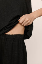 Load image into Gallery viewer, Organic Linen Knit High Waisted Pant Black