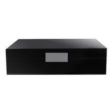 Load image into Gallery viewer, Large Black Lacquer Box With Silver 8x11