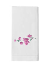 Load image into Gallery viewer, Bougainvillea Towel - White Cotton
