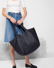 Load image into Gallery viewer, Black Large Metro Tote Deluxe