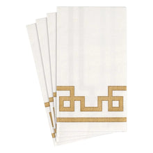 Load image into Gallery viewer, Rive Gauche Paper Guest Towel Napkins in Gold & White - 15 Per Package