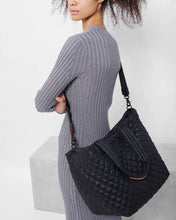 Load image into Gallery viewer, Black Medium Metro Tote Deluxe