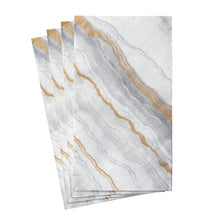Load image into Gallery viewer, Marble Paper Guest Towel Napkins in Grey - 15 Per Package