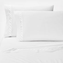 Load image into Gallery viewer, Cable Embroidered Percale Pillowcase Set of 2