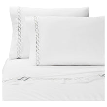 Load image into Gallery viewer, Cable Embroidered Percale Pillowcase Set of 2