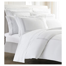 Load image into Gallery viewer, Cable Embroidered Percale Duvet Cover