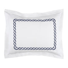 Load image into Gallery viewer, Cable Embroidered Percale Sham Set of 2