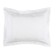 Load image into Gallery viewer, Cable Embroidered Percale Sham Set of 2