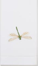 Load image into Gallery viewer, Dragonfly Hand Towel - White Cotton
