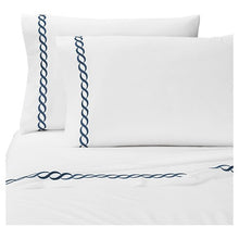 Load image into Gallery viewer, Cable Embroidered Percale Pillowcase Set of 2