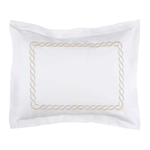 Load image into Gallery viewer, Cable Embroidered Percale Sham Set of 2