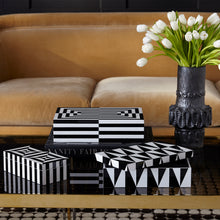 Load image into Gallery viewer, Large Op Art Lacquer Box