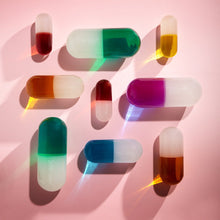 Load image into Gallery viewer, Medium Acrylic Pill White and Teal