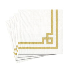 Load image into Gallery viewer, Rive Gauche-Gold And White Napkin Luncheon -20 Napkins
