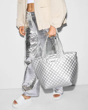 Load image into Gallery viewer, Matte Silver Medium Metro Tote Deluxe
