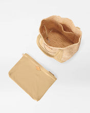 Load image into Gallery viewer, Raffia/Camel Small Raffia Tote
