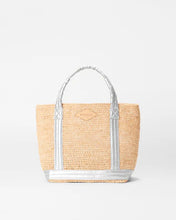 Load image into Gallery viewer, Matte Silver Small Raffia Tote
