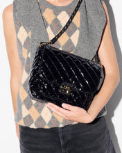 Load image into Gallery viewer, Black Lacquer Medium Crosby Lock Crossbody
