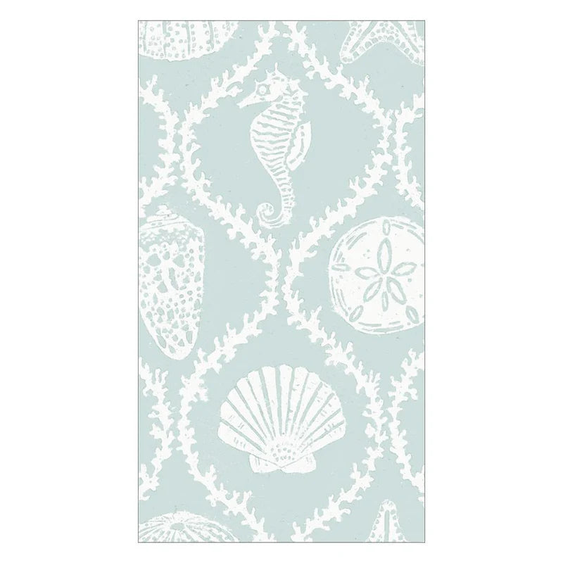 Seychelles Paper Guest Towel Napkins in Aqua - 15 Per Package