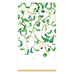 Modern Mistletoe Paper Guest Towel Napkins - 15 Per Package