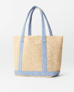 Medium Crochet Tote-Crochet/True Light Denim