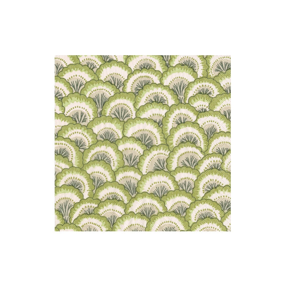 Pontchartrain Scallop Green Cocktail Napkins - 20 Per Package