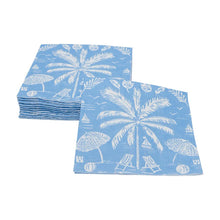 Load image into Gallery viewer, Palms And Parasols Ocean Cocktail Napkins - 20 Per Package
