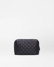 Load image into Gallery viewer, Black Medium Double Zip Cosmetic
