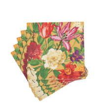 Load image into Gallery viewer, Dutch Floral Gold Cocktail Napkins - includes 20 Cocktail Napkins
