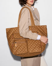Load image into Gallery viewer, Cognac Large Metro Travel Tote III
