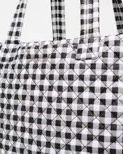 Load image into Gallery viewer, Black/White Gingham Large Metro Tote Deluxe
