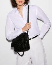 Load image into Gallery viewer, Black Velvet Finish Medium Crosby Lock Crossbody
