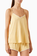 Load image into Gallery viewer, Frida Cami &amp; Shortie Short PJ Set in Sunbeam/Ivory
