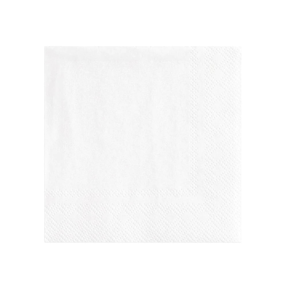 White Pearl Paper Cocktail Napkins - 20 Per Package
