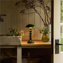 Load image into Gallery viewer, Khaki Lacquer Rechargeable Bobbin LED Lamp

