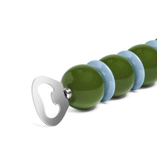 Load image into Gallery viewer, Khaki Green &amp; Pale Denim Bobbin Bottle Opener
