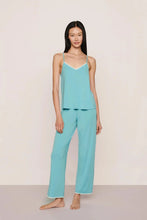 Load image into Gallery viewer, Frida TENCEL™ Modal Cami &amp; Pant PJ Set Blue Lagoon/Ivory
