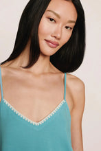 Load image into Gallery viewer, Frida TENCEL™ Modal Cami &amp; Pant PJ Set Blue Lagoon/Ivory
