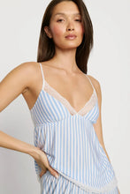 Load image into Gallery viewer, Isla TENCEL™ Modal Cami &amp; Straight Leg Pant PJ Set Regatta Stripe Summer Blue/White
