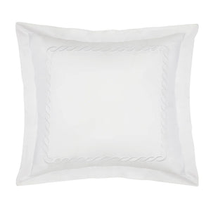 Cable Embroidered Percale Sham Set of 2