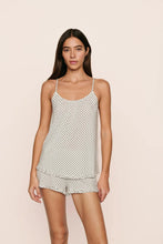 Load image into Gallery viewer, Gisele TENCEL™ Printed Modal Ruffle Cami &amp; Shortie Short Set Tide Dot Ivory
