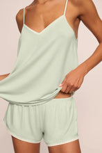Load image into Gallery viewer, Frida TENCEL™ Cami &amp; Shortie Short PJ Set Mint Cream/Ivory
