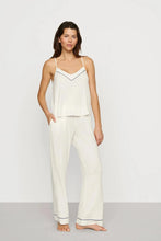 Load image into Gallery viewer, Gisele TENCEL™ Modal V Neck Cami &amp; Pant PJ Set Ivory/Navy
