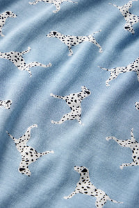 Gisele Printed TENCEL™ Modal Long PJ Set Dalmatian Faded Denim/Ivory