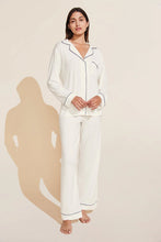 Load image into Gallery viewer, Gisele TENCEL™ Modal Long PJ Set - Pure Ivory/Navy

