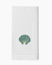 Load image into Gallery viewer, Shell Scallop Teal Towel Hand Towel
